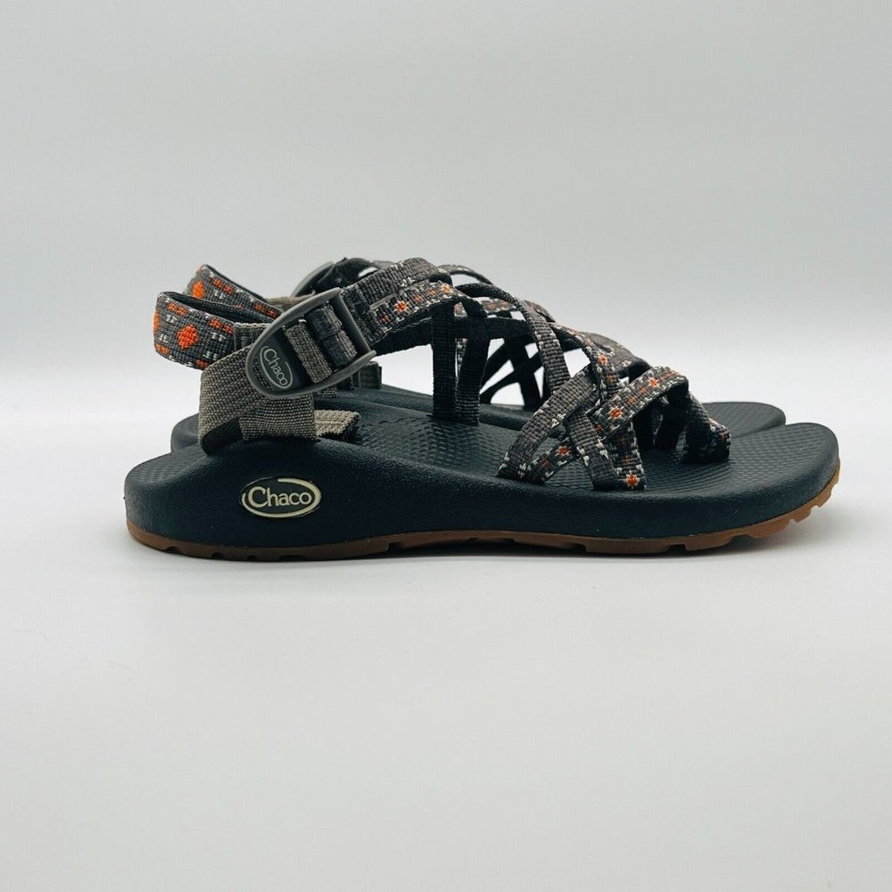 Chaco Hiking Sandals Womens 8 Cloud ZX2 Black Gray Strappy Adjustable Shoes